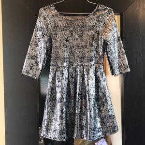 NWT Silver Mini Dress. Size M